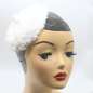Preview: flauschiger fascinator "Schnee"